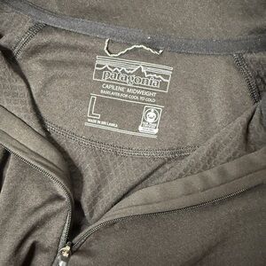 Patagonia Women's Capilene® Thermal Weight Zip-Neck Pullover NWT Black
